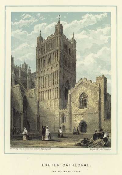 Exeter Cathedral, the Southern Tower by John Francis Salmon